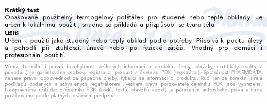 DuoTherm Termogelové polštářky střední 11x30cm
