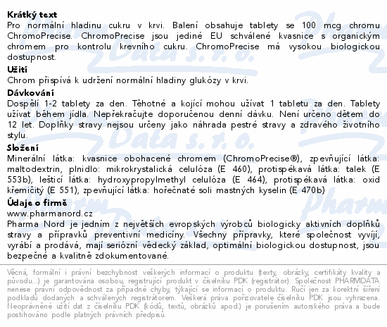Pharma Nord Bioaktivní Chrom FORTE 100mcg tbl.60