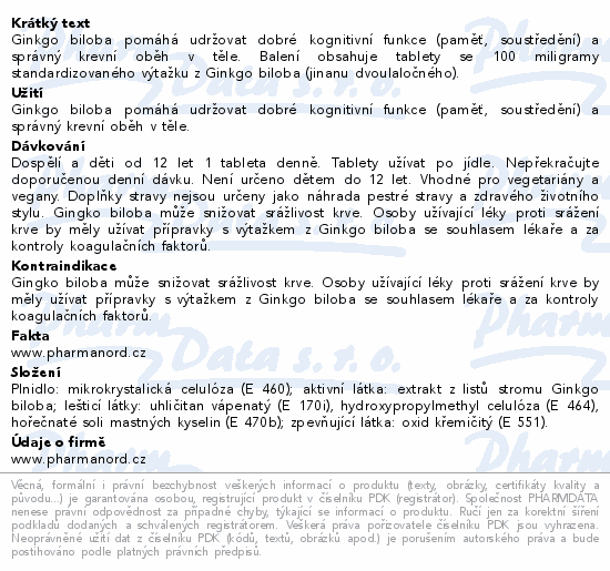 Pharma Nord Bioaktivní Biloba tbl.60