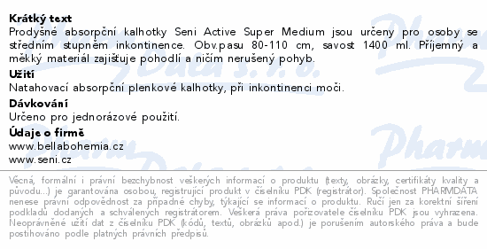 Seni Active Super inkon.plen.kalhotky M 10ks