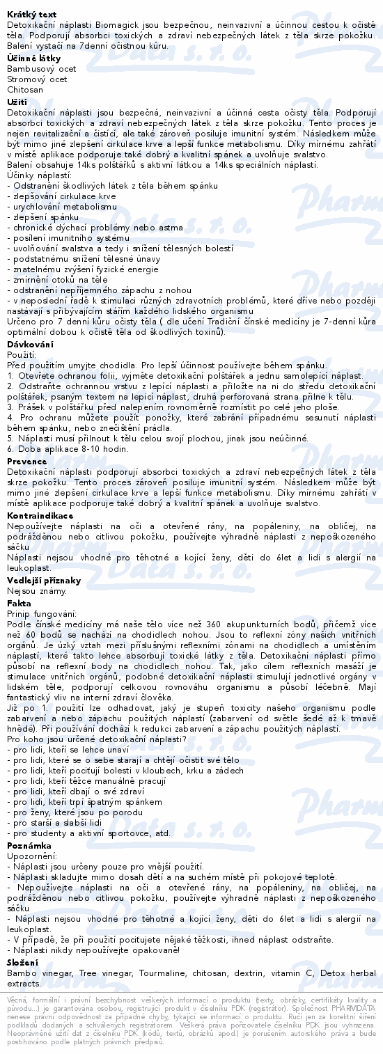 BioMagick Detoxikační náplasti 14ks