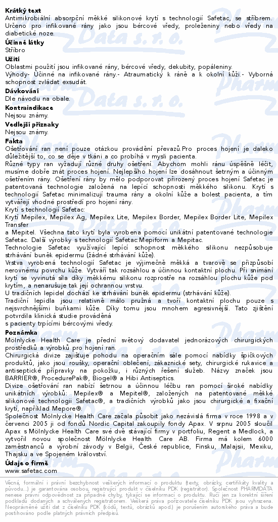 Mepilex Ag antimikr.pěn.silik.krytí 10x10cm 5ks