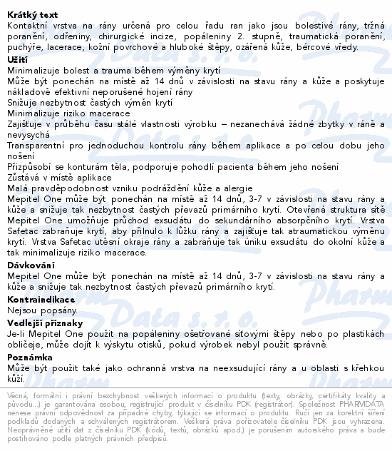 Mepitel One silikonové krytí 8x10cm 5ks