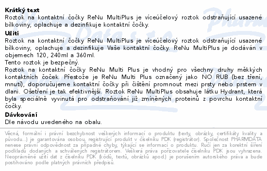 ReNu MultiPlus Multi-Purp.Solut.360ml Bausch&Lomb