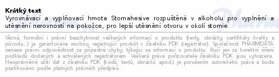 Pasta vyrovnávací Stomahesive 60g