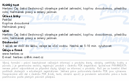 HERBEX Čaj čistící 20x3g