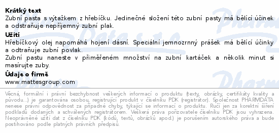 Promise zubní pasta s hřebíčkovým olejem 150g