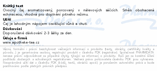 Apotheke Malina a jahoda s echinaceou čaj 20x2g