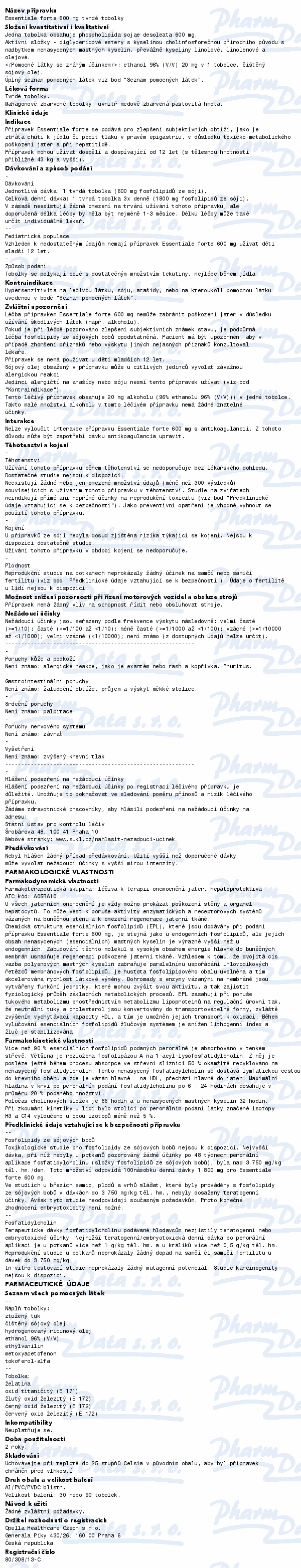 Essentiale forte 600mg cps.dur.90