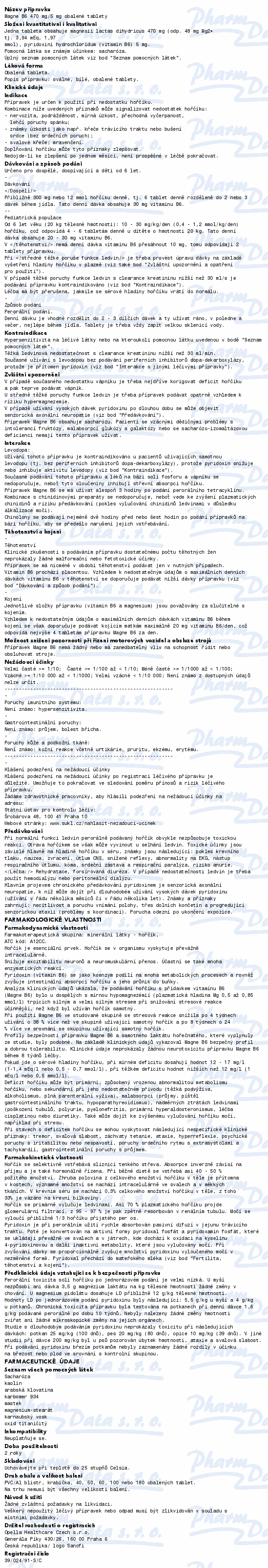 Magne B6 470mg/5mg tbl.obd.180