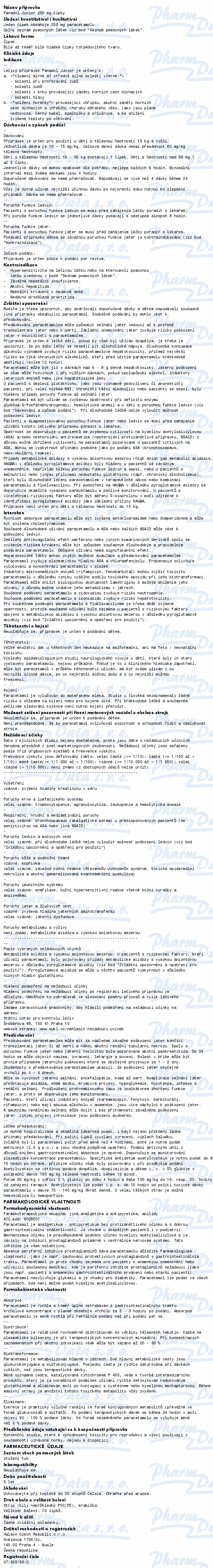 Panadol Junior 250mg sup.10