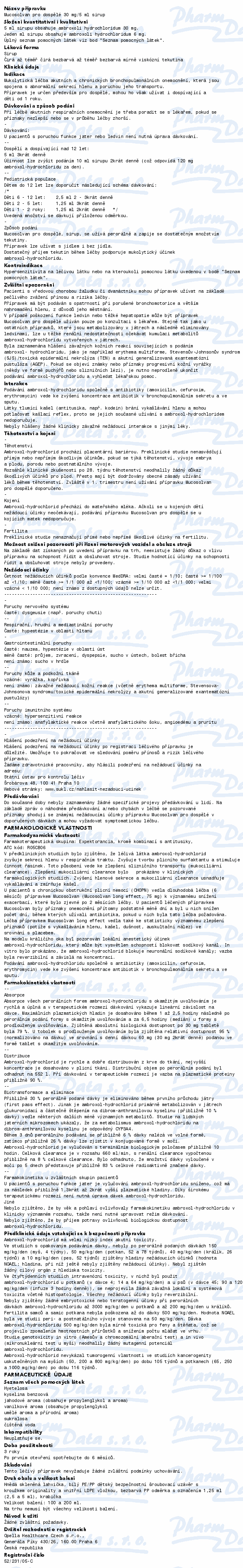 Mucosolvan pro dospělé 30mg/5ml sir.1x200ml