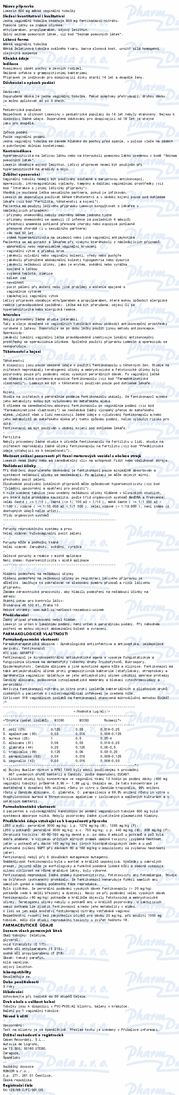 Lomexin 600mg vag.cps.mol.1